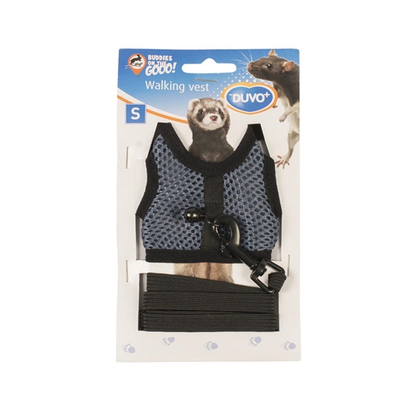 Duvo set (am+povodac) za feretke i pacove 5x8x2cm (S) u plavoj boji